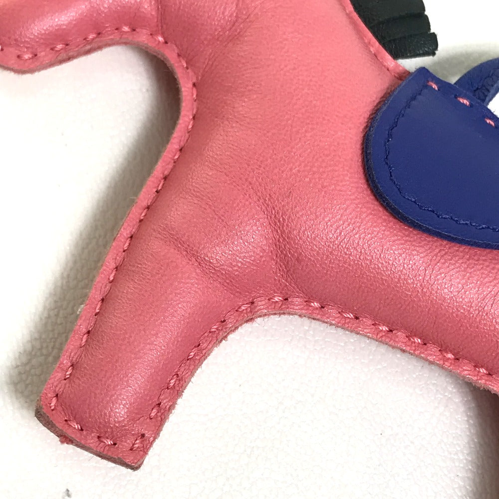 HERMES Bag charm bag strap Horse horse Rodeo Charm MM Anyo Miro pink x blue x gray Women  d