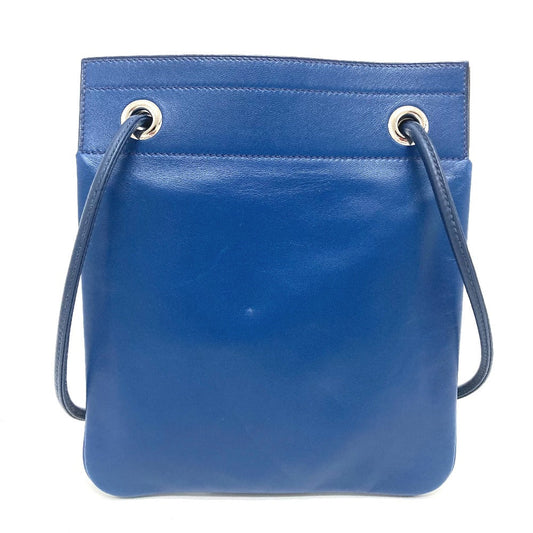 HERMES Shoulder Bag Swift blue leather Arine Mini Women  d