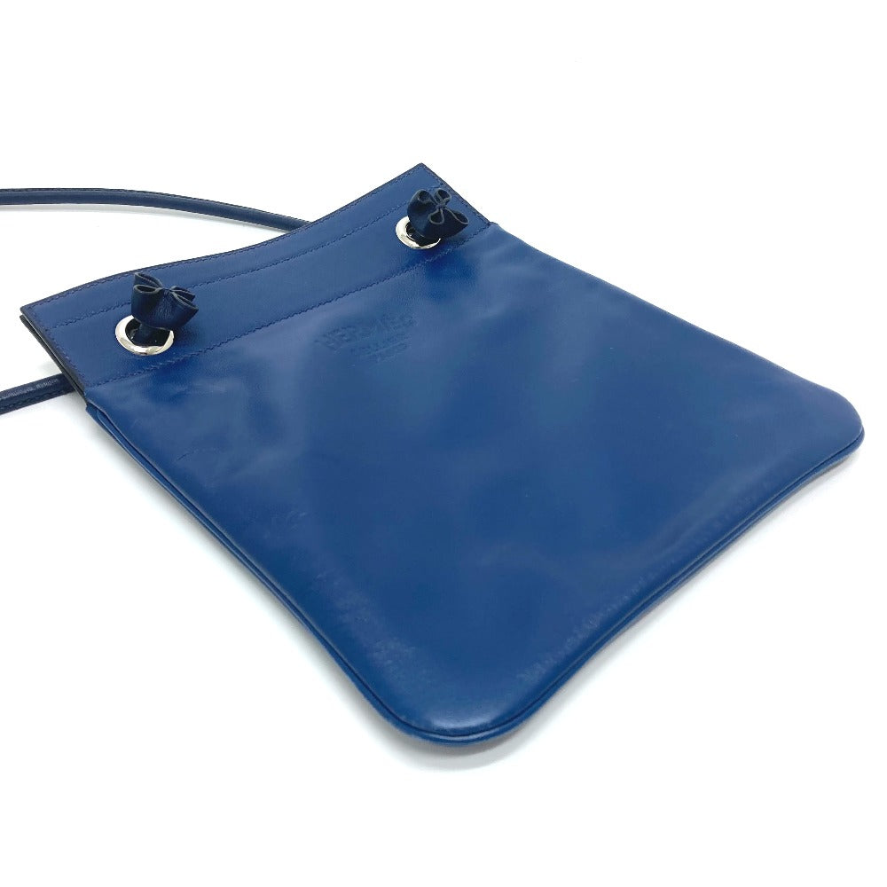 HERMES Shoulder Bag Swift blue leather Arine Mini Women  d