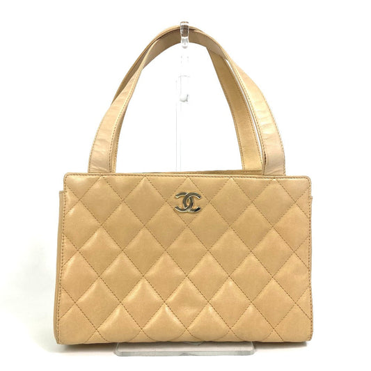 CHANEL Handbag Calfskin beige Matrasse Tote Bag