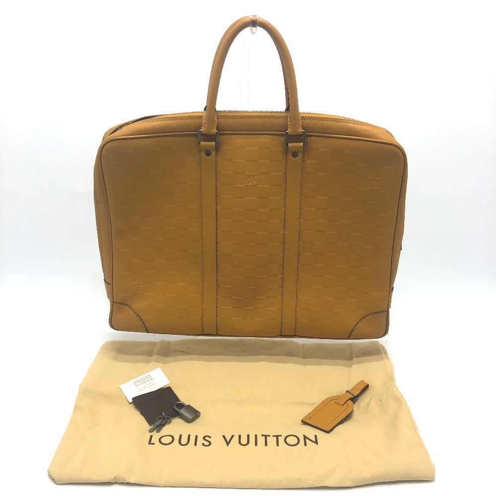 LOUIS VUITTON Business bag N41218 Damier Anfini Leather Yellow type Anfini Handbag Women  d