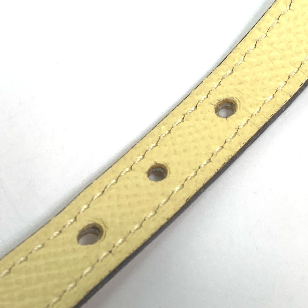 HERMES belt leather yellow Thin belt Women 70  d