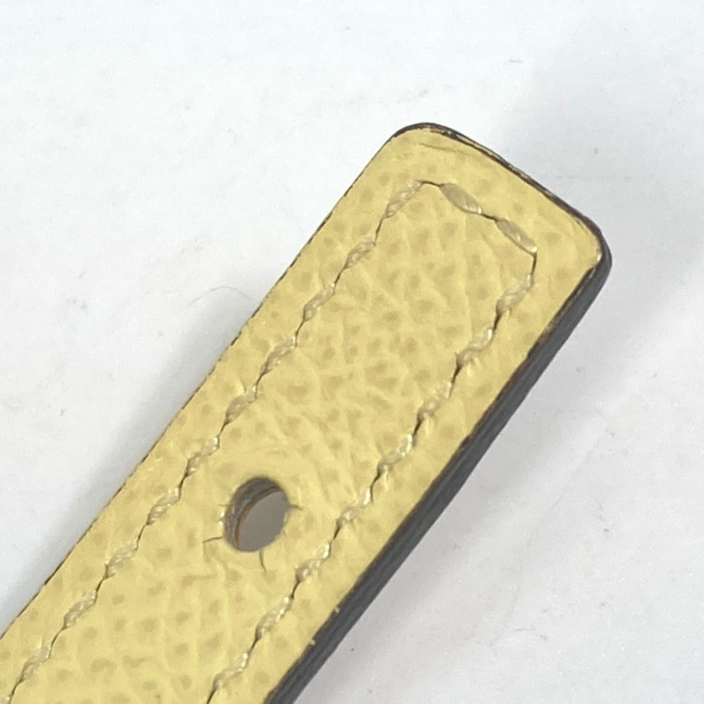 HERMES belt leather yellow Thin belt Women 70  d