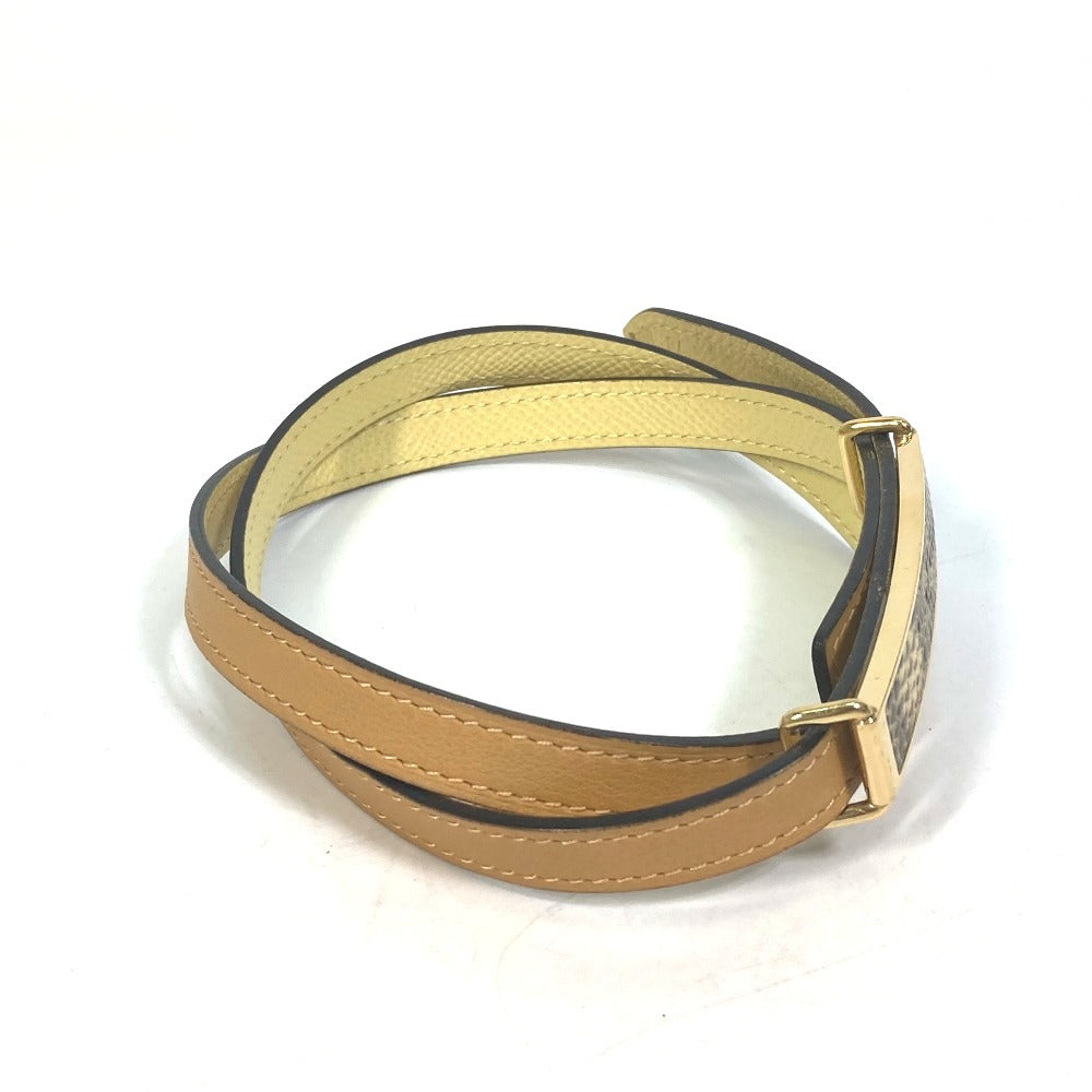 HERMES belt leather yellow Thin belt Women 70  d