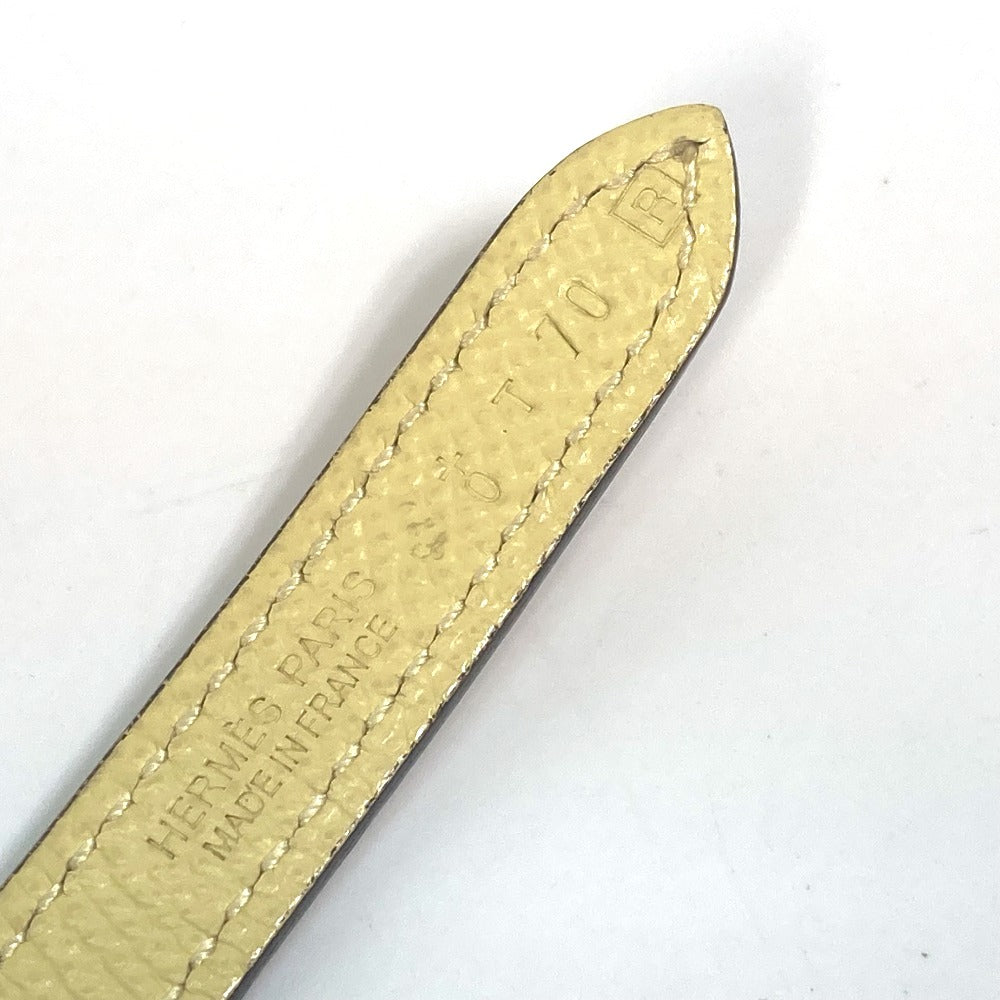HERMES belt leather yellow Thin belt Women 70  d
