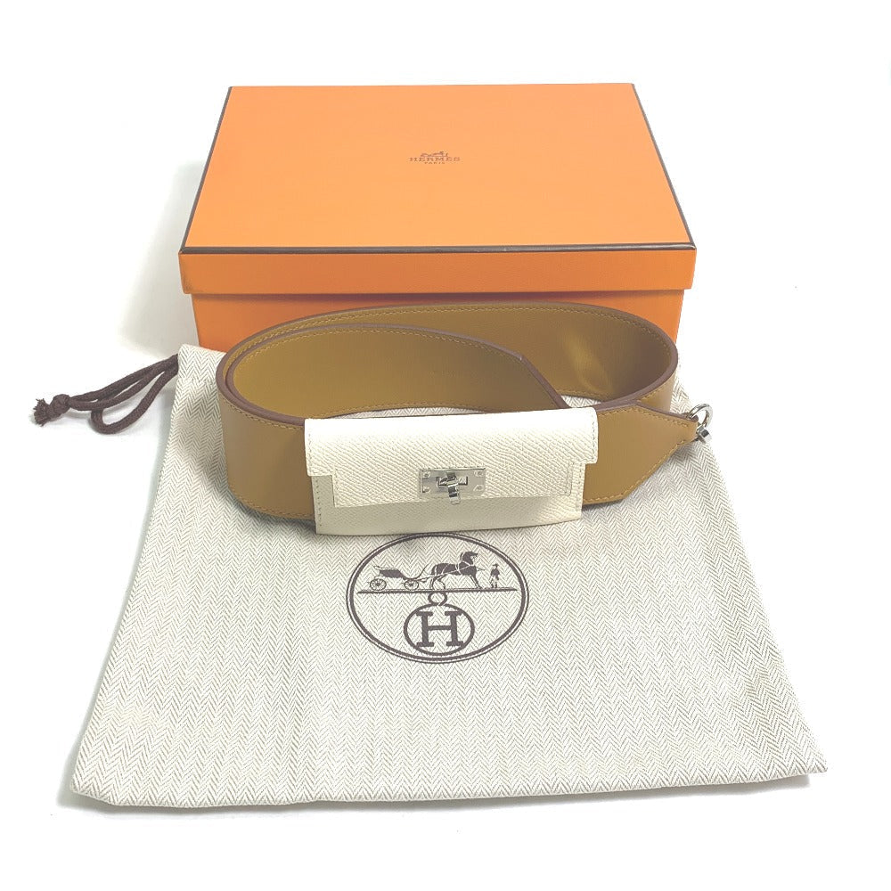 HERMES Shoulder strap Swift, Epsom beige bandouliere Bag strap Women  d