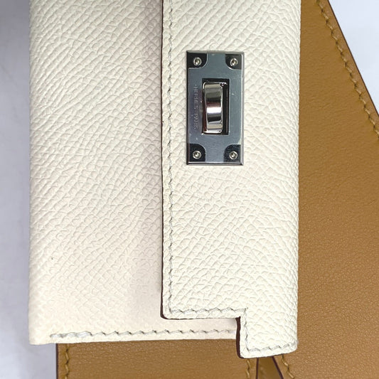 HERMES Shoulder strap Swift, Epsom beige bandouliere Bag strap Women  d