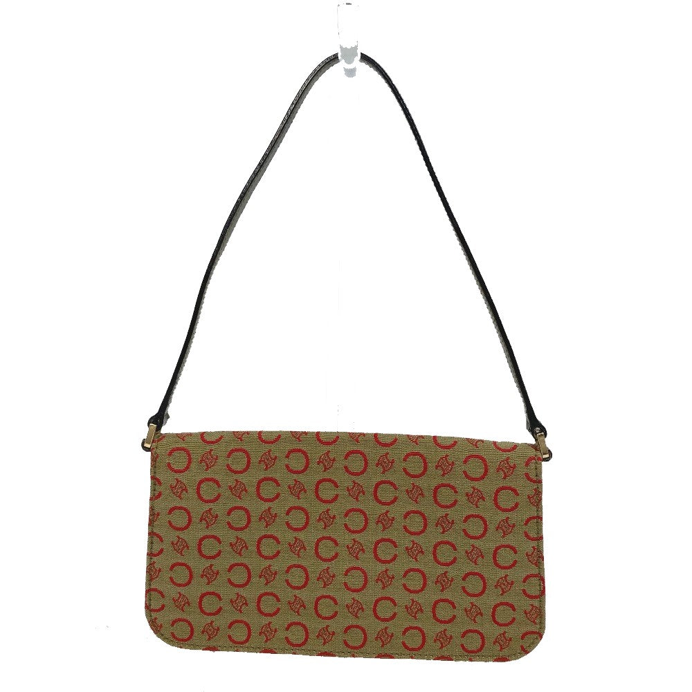 CELINE Accessory pouch Canvas / leather Red C Macadam Handbag Women