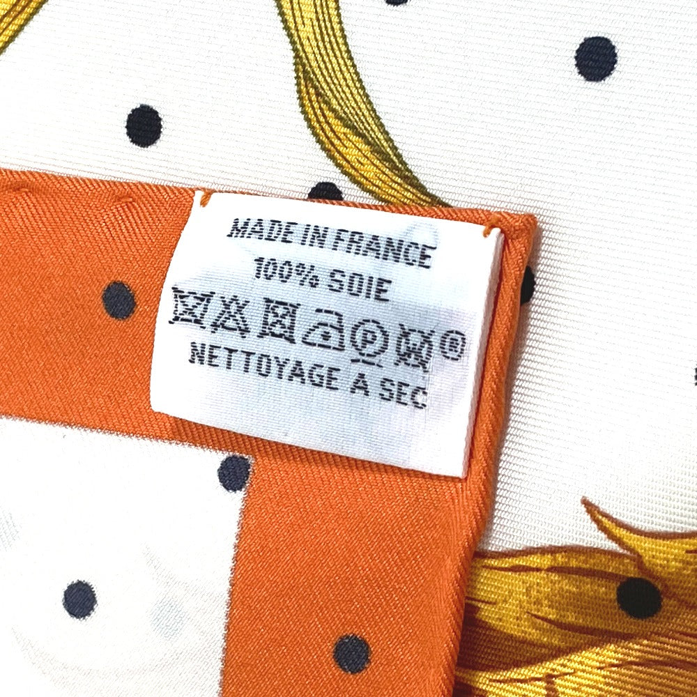HERMES scarf silk Orange Index Bromeliaceae Bromeliad Catalog scarf Women  d