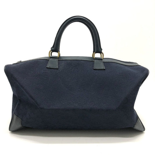 CELINE Boston Duffel bag Canvas / leather Navy C Macadam Carriage   Women