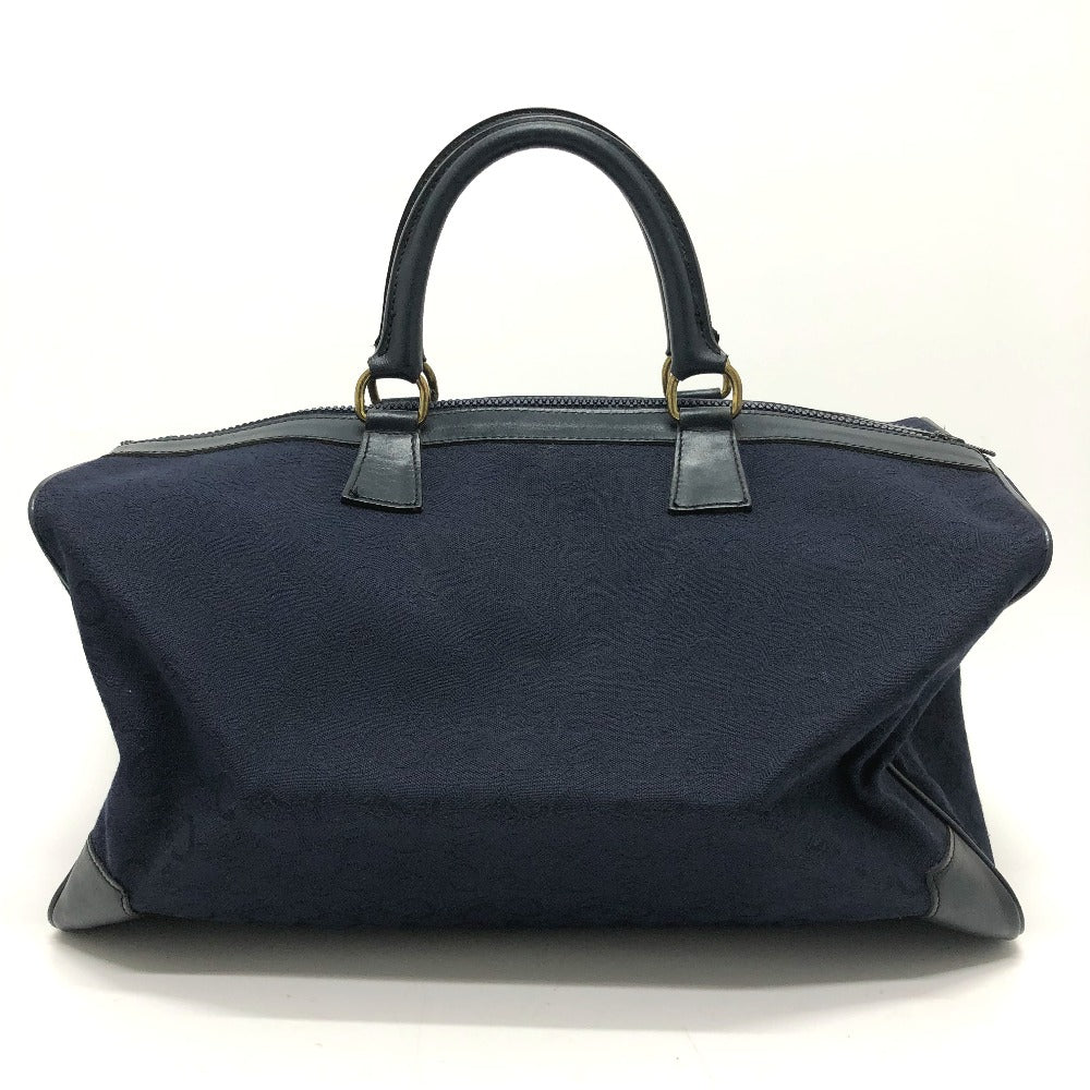 CELINE Boston Duffel bag Canvas / leather Navy C Macadam Carriage   Women