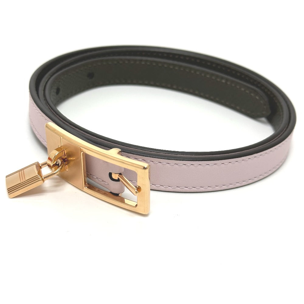 HERMES belt Vaux Swift, Epsom pink/khaki Cadena/fashion accessories Lucky 15 PM Women  d