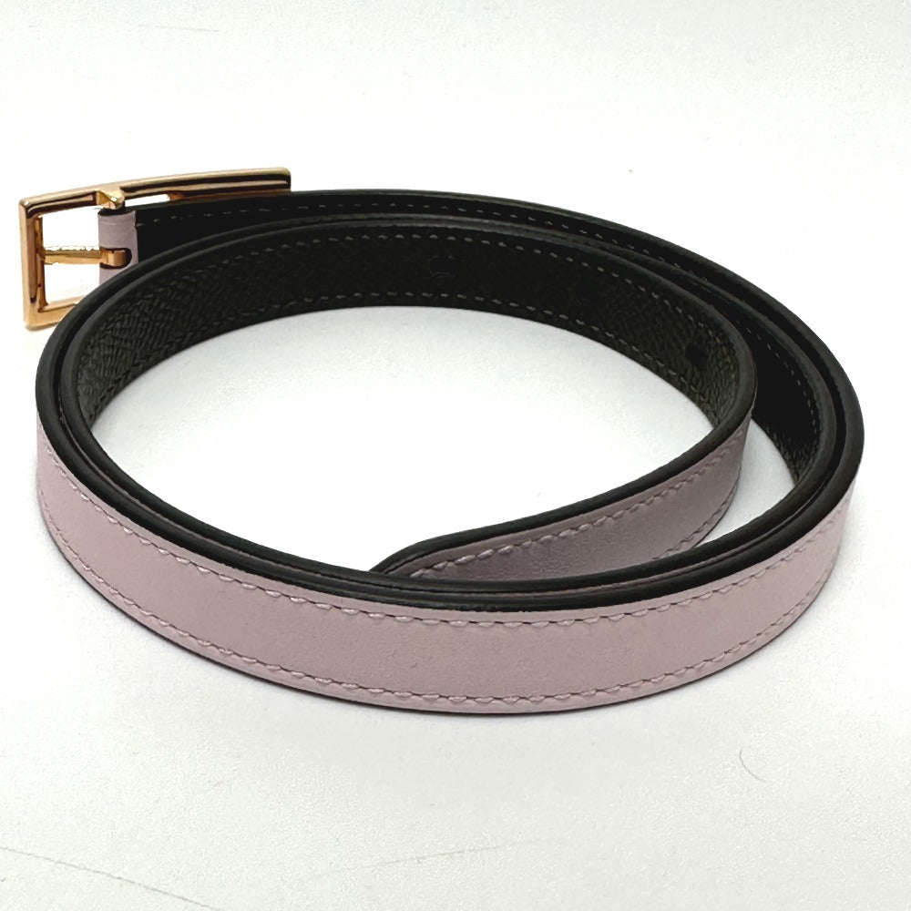 HERMES belt Vaux Swift, Epsom pink/khaki Cadena/fashion accessories Lucky 15 PM Women  d