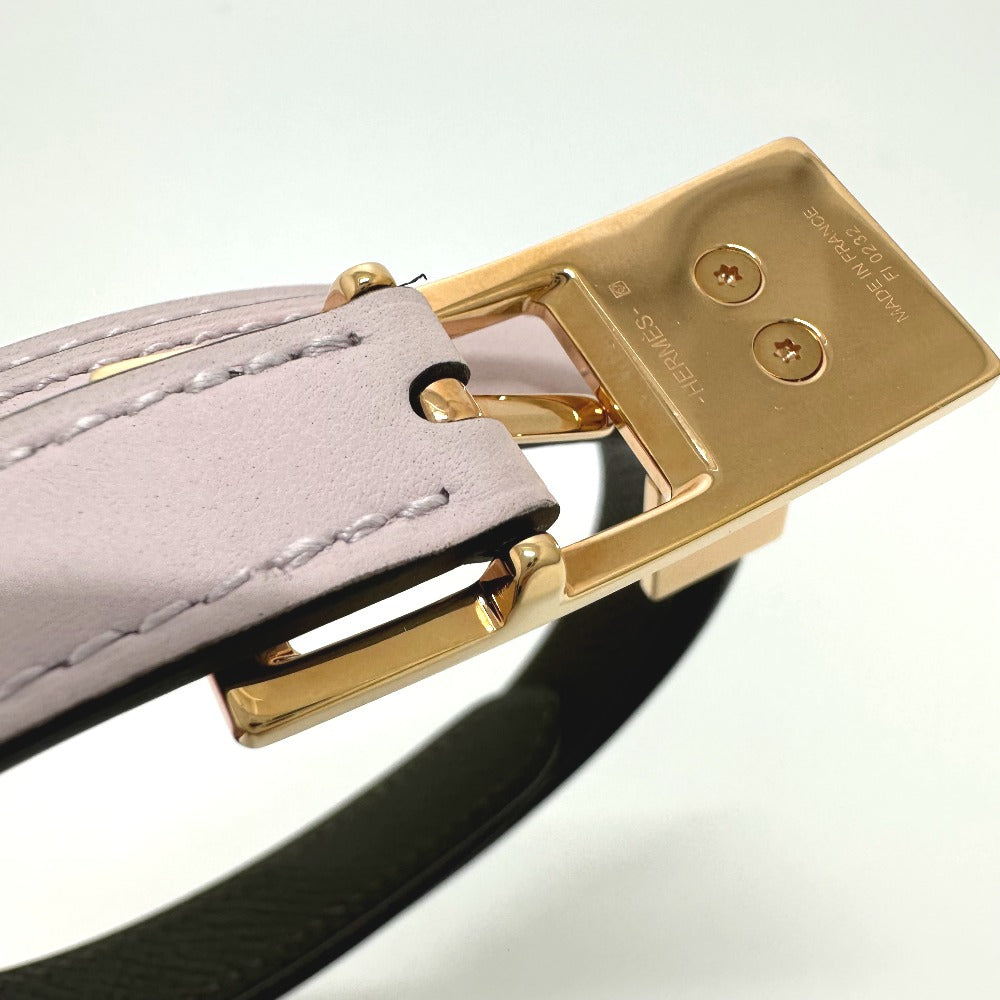 HERMES belt Vaux Swift, Epsom pink/khaki Cadena/fashion accessories Lucky 15 PM Women  d