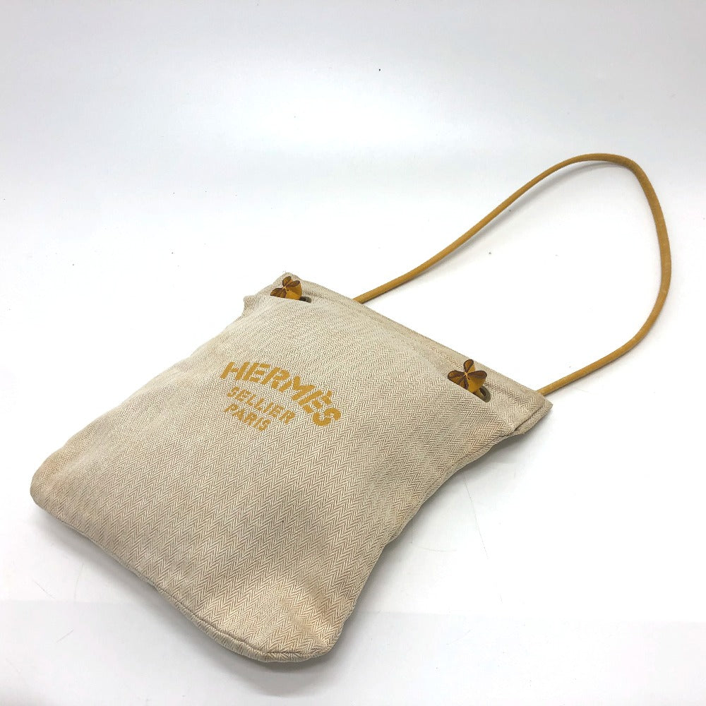 HERMES Shoulder Bag Towal chevron beige logo Aline PM Women  d