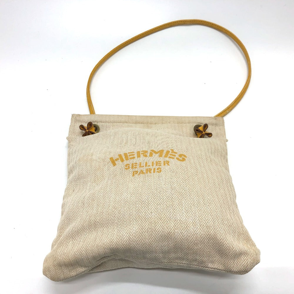 HERMES Shoulder Bag Towal chevron beige logo Aline PM Women  d