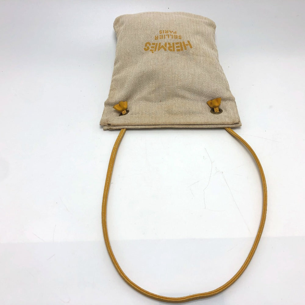HERMES Shoulder Bag Towal chevron beige logo Aline PM Women  d