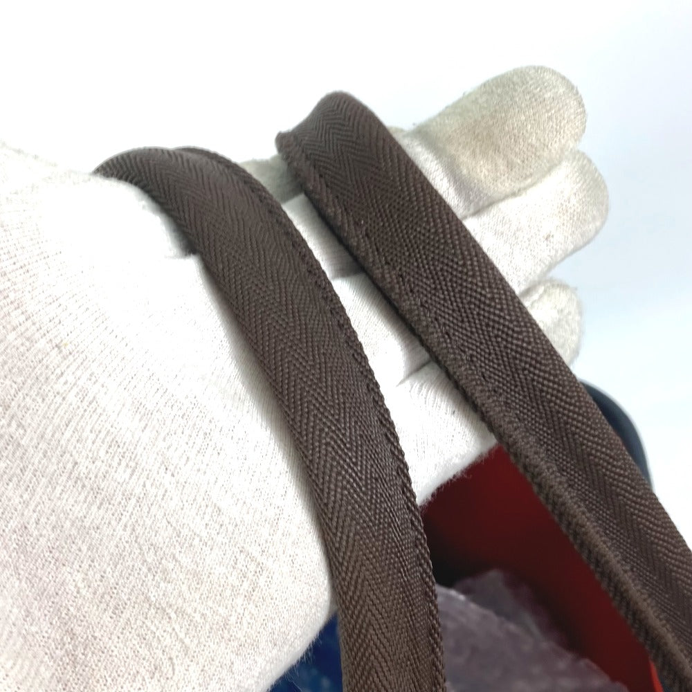 HERMES Tote Bag canvas Navy With bag-in-bag Sucked Pansage Groom Women  d