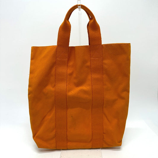 HERMES Tote Bag canvas Orange Fool Toe Kabas Women  d