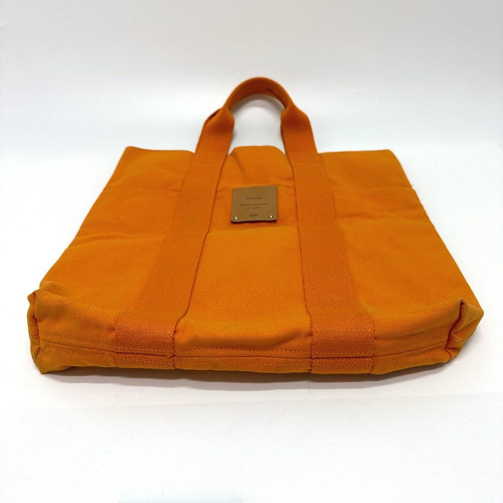 HERMES Tote Bag canvas Orange Fool Toe Kabas Women  d