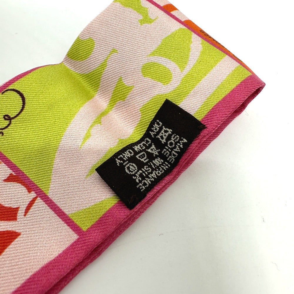 HERMES scarf silk Pink type chaos En Desordre GALA Women  d