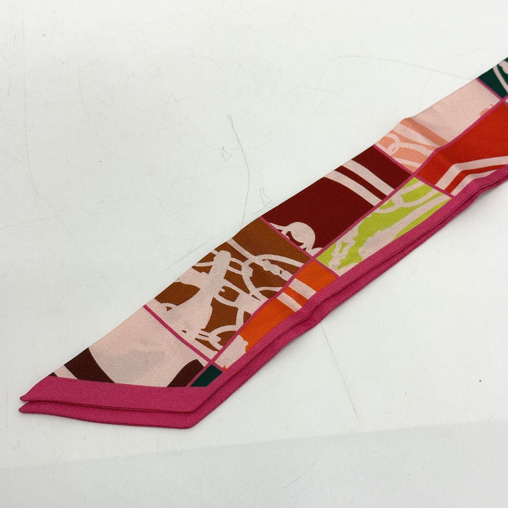 HERMES scarf silk Pink type chaos En Desordre GALA Women  d