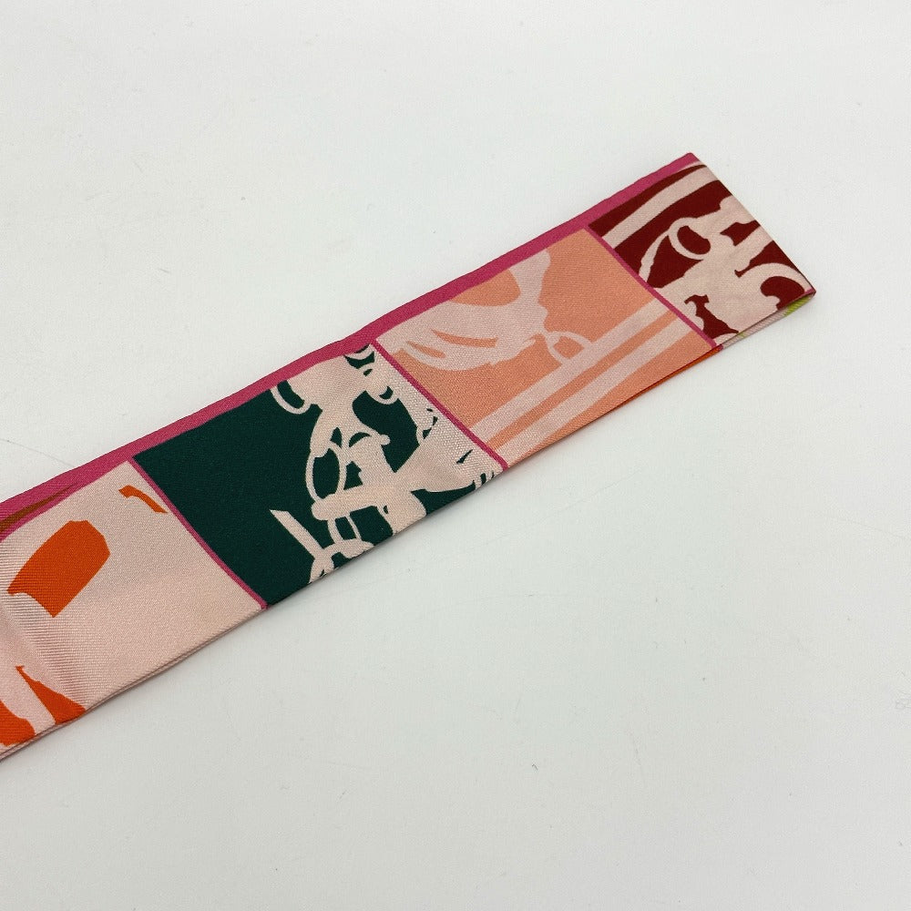 HERMES scarf silk Pink type chaos En Desordre GALA Women  d