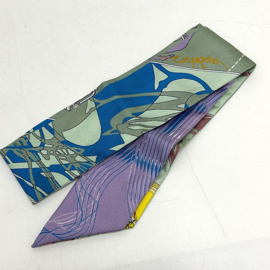 HERMES scarf silk multicolor bottle ship Women  d