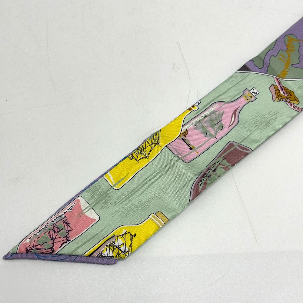 HERMES scarf silk multicolor bottle ship Women  d