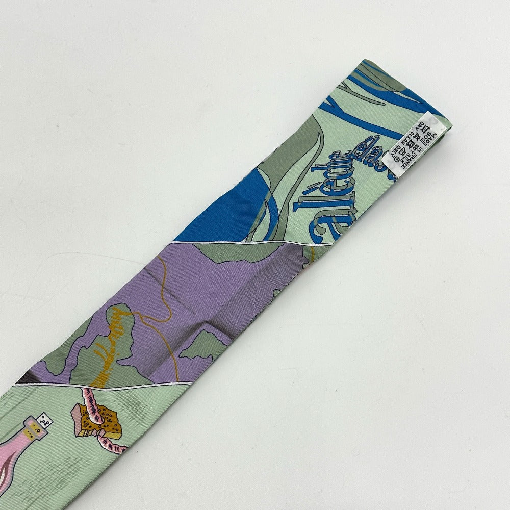 HERMES scarf silk multicolor bottle ship Women  d