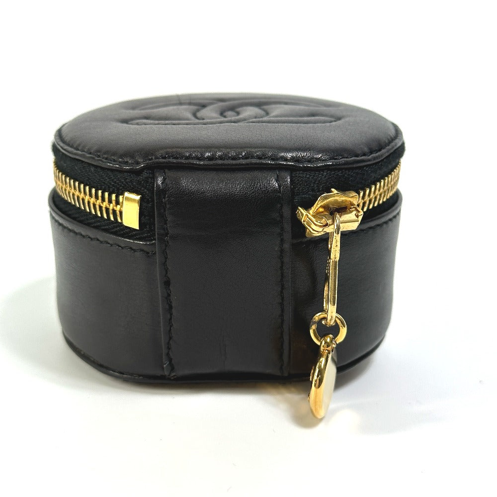 CHANEL Accessory case A02786 lambskin black accessory case COCO Mark CC
