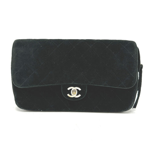 CHANEL Backpack Velor black Matrasse Backpack