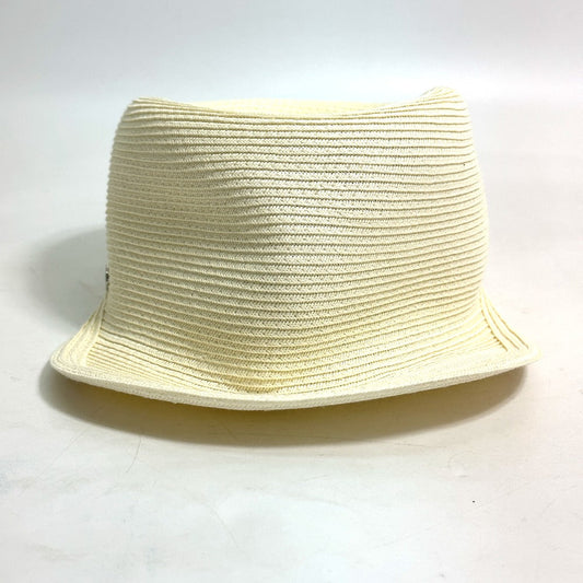 HERMES cap polyester Ivory hat cap serie emma straw cap Women 57  d