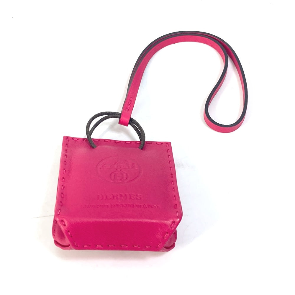 HERMES Bag charm Swift Pink type sack orange Women  d