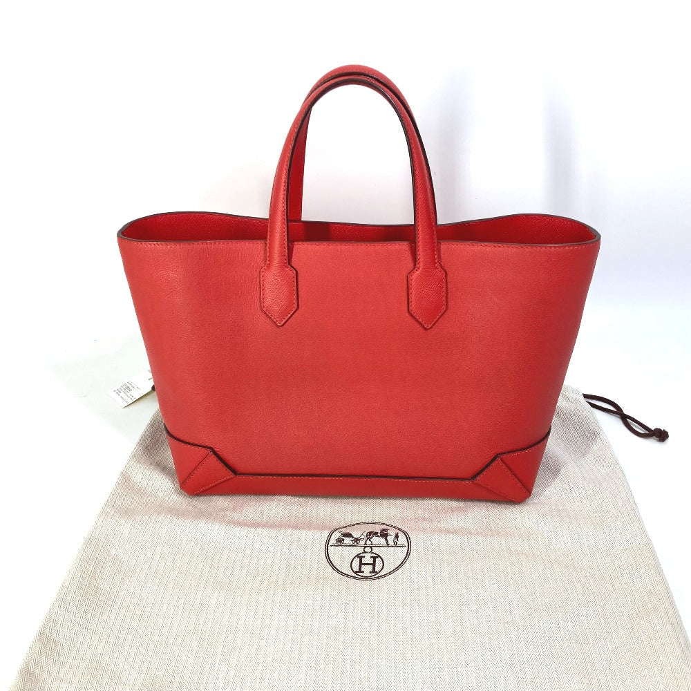HERMES Tote Bag Evercolor, Epsom Red maxi box cover 30 Women  d