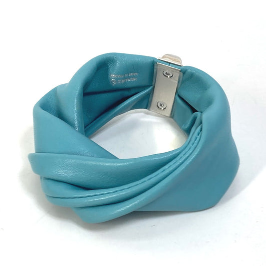 HERMES bracelet leather Light blue accessories medor Torsado Women  d