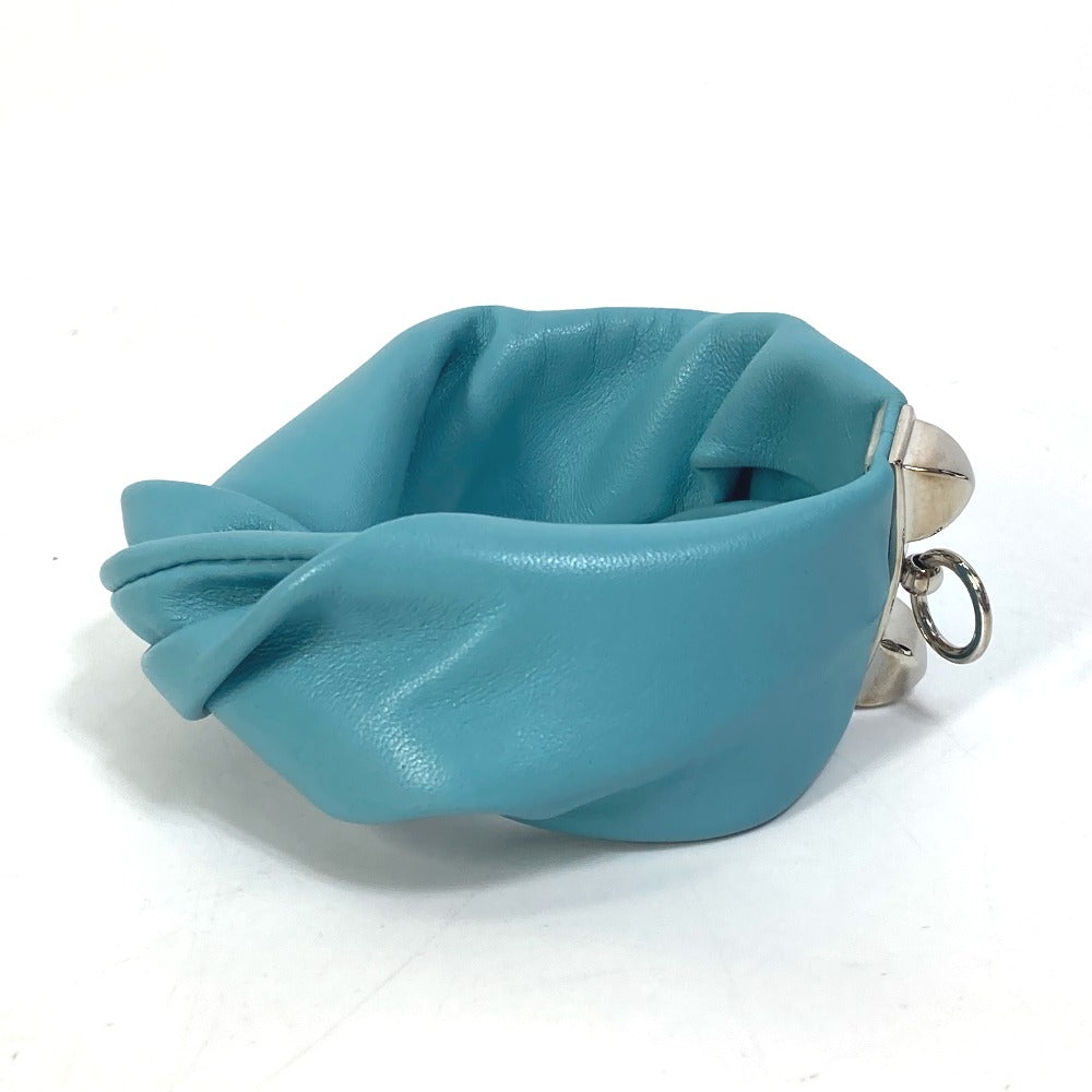 HERMES bracelet leather Light blue accessories medor Torsado Women  d