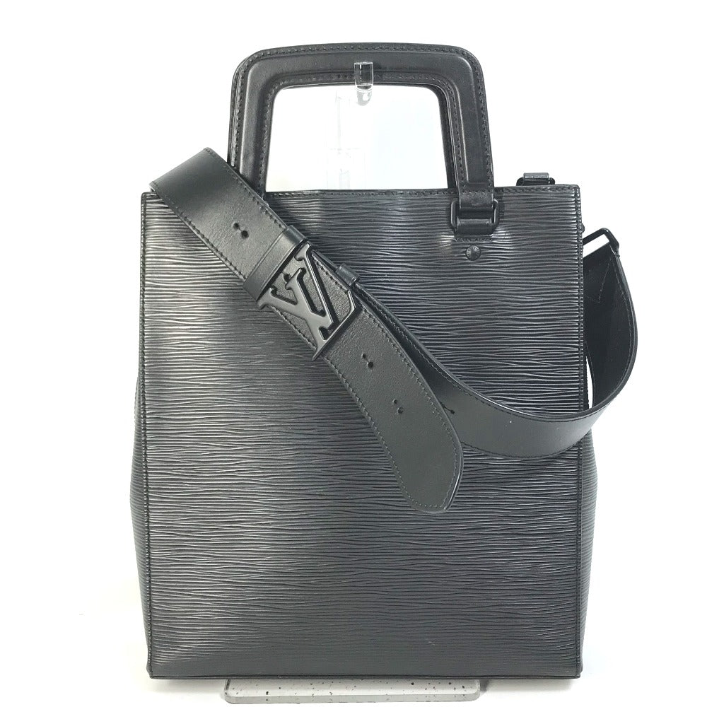 LOUIS VUITTON Handbag M58497 Epi Leather black Epi Crossbody Sac Plat fold Women