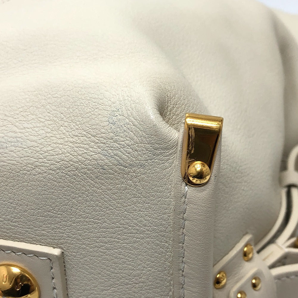 LOUIS VUITTON Boston Duffel bag leather white Sac Louis Women  d