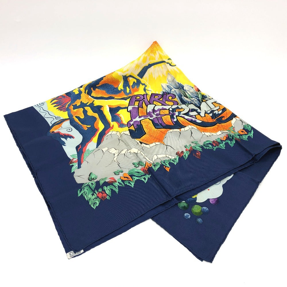 HERMES scarf silk multicolor THE ALFEE Carre90 Women  d