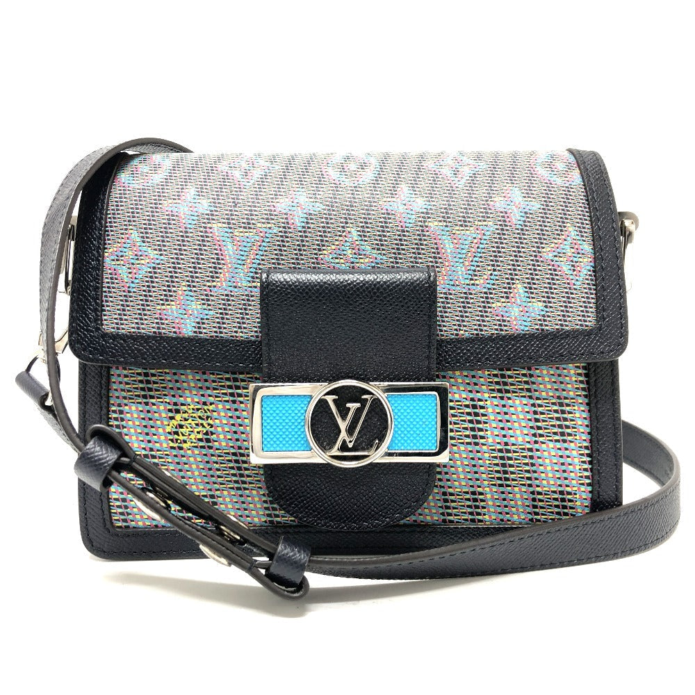 LOUIS VUITTON Shoulder Bag M55454 leather blue LV pop Daufine MINI Women