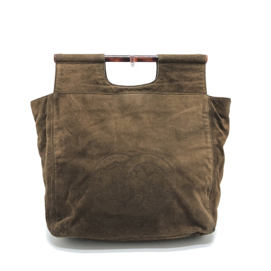 CHANEL Tote Bag suede Brown CC COCO Mark   Women
