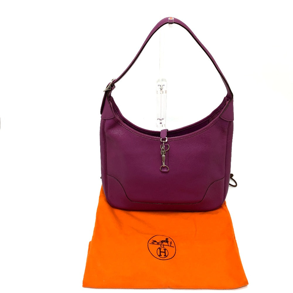 HERMES Shoulder Bag Shave purple Trim 35 Women  d