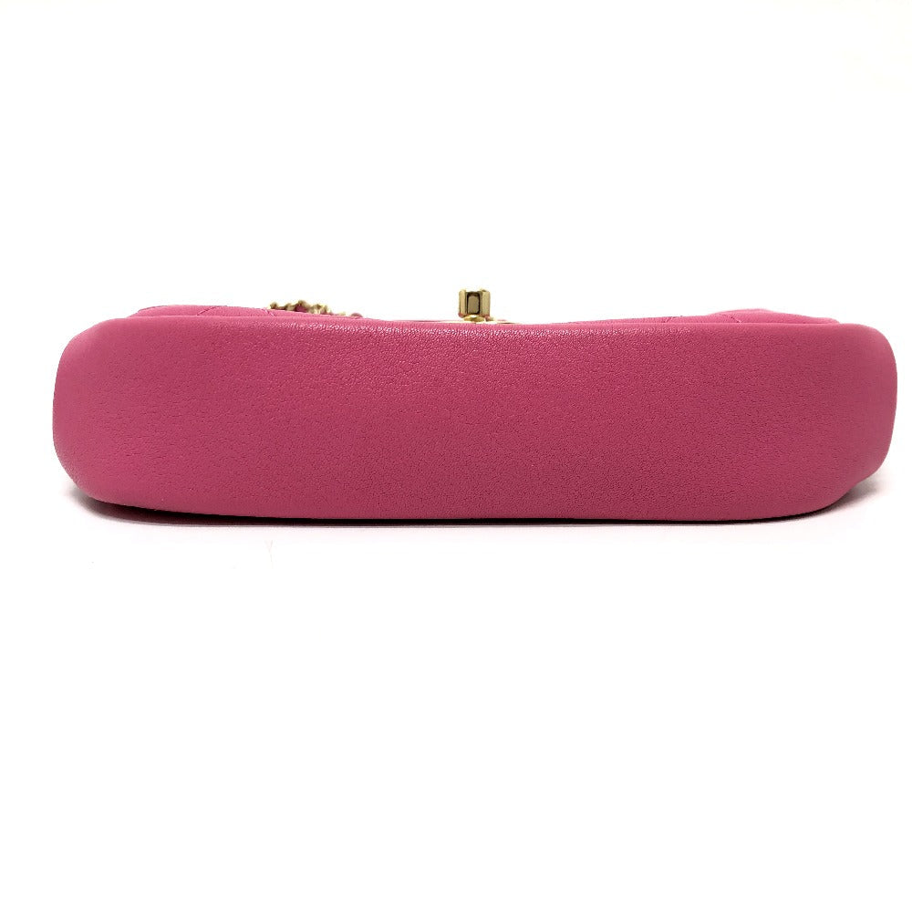CHANEL Shoulder Bag AS0138 Calfskin pink CC COCO Mark Edge Chain