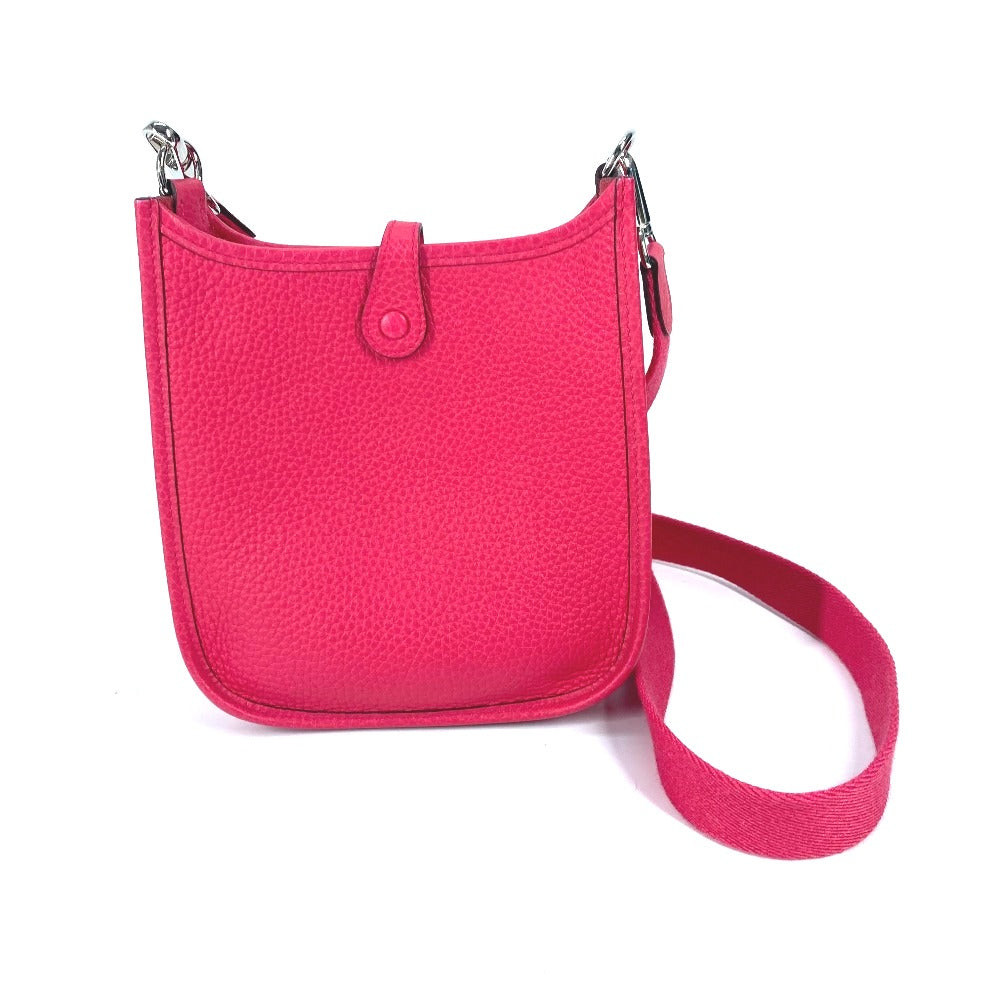 HERMES Shoulder Bag Taurillon Clemence pink Crossbody pochette Evelyn TPM 16 Women  d