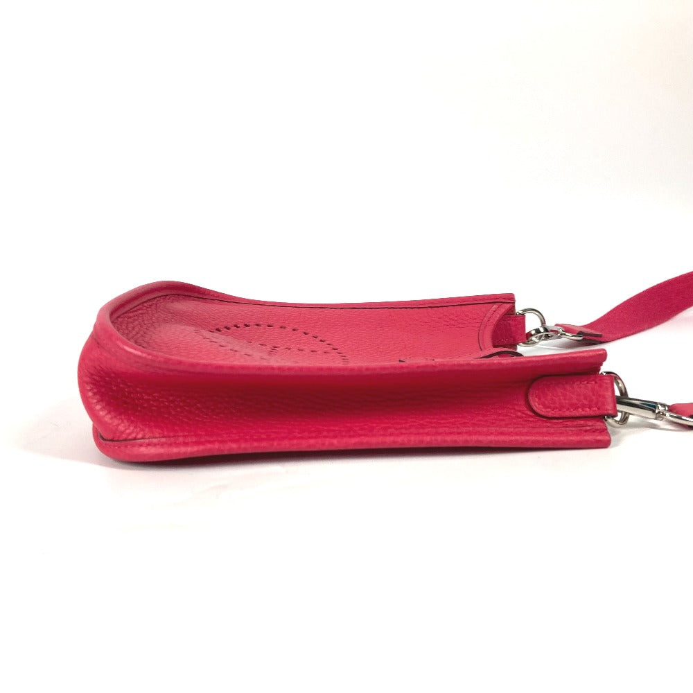 HERMES Shoulder Bag Taurillon Clemence pink Crossbody pochette Evelyn TPM 16 Women  d
