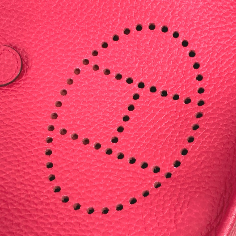 HERMES Shoulder Bag Taurillon Clemence pink Crossbody pochette Evelyn TPM 16 Women  d