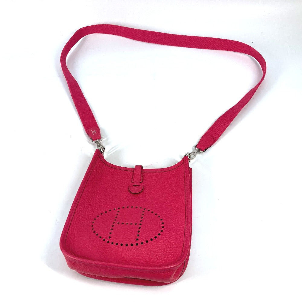 HERMES Shoulder Bag Taurillon Clemence pink Crossbody pochette Evelyn TPM 16 Women  d