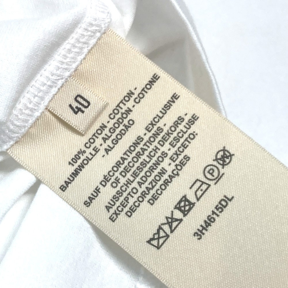 HERMES Short sleeve shirt cotton white H embroidery mosaic Tunic with embroidered pockets Women 40  d