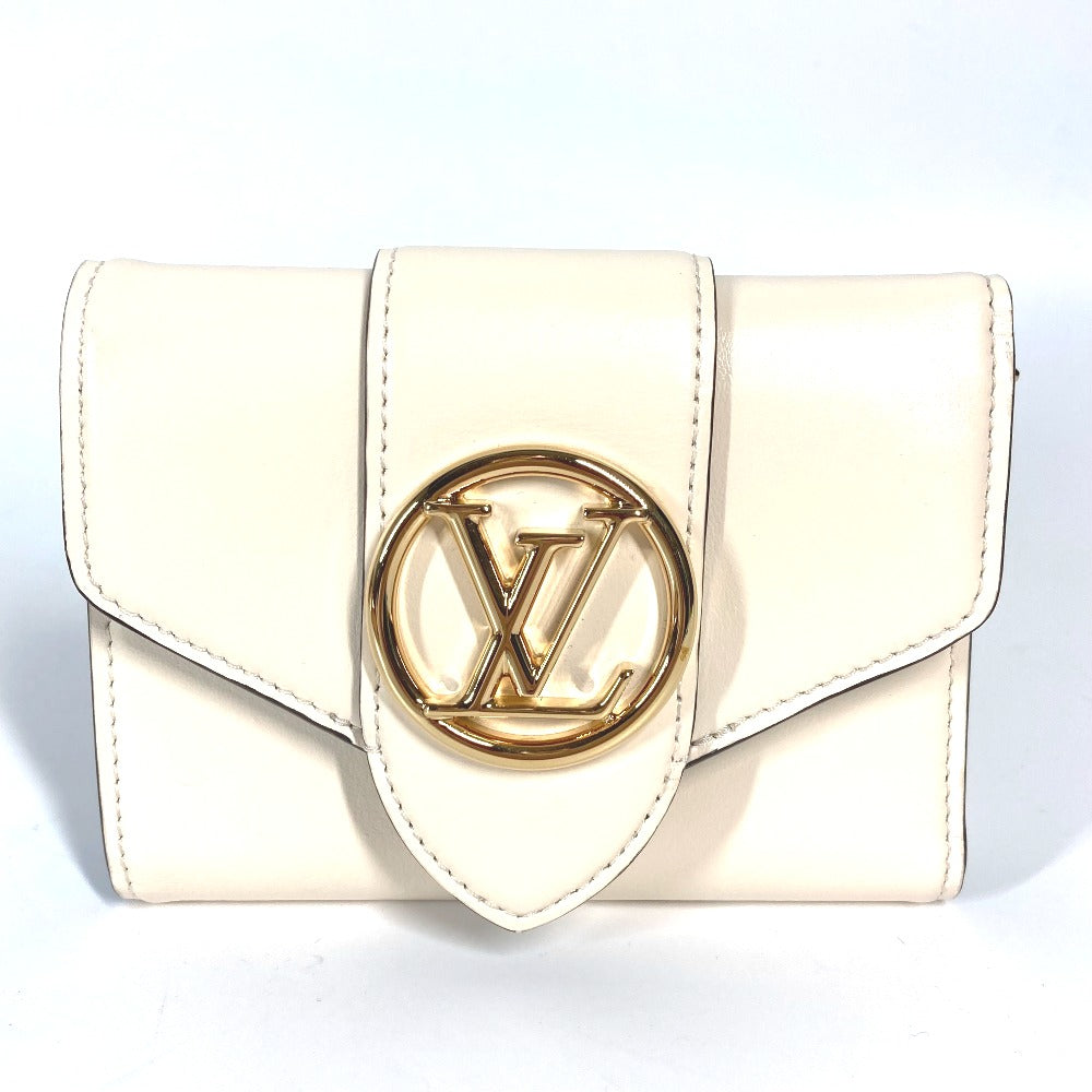 LOUIS VUITTON Trifold wallet M69176 leather beige LV Pont Neuf Compact Women